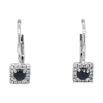 Náušnice Zlaté náušnice se safíry a diamanty 2020545