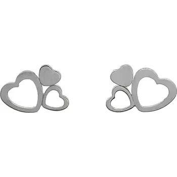 Náušnice Náušnice Srdíčka z Bílého Zlata 7122758
