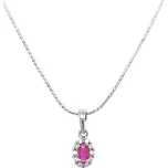 Zlatý Přívěsek s Růžovým Kamenem 7151005