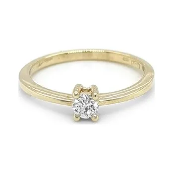 Prsten Zlatý Zásnubní Prsten s Diamantem 2011440