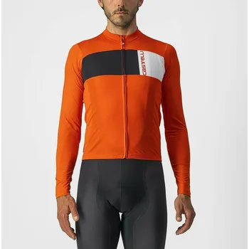 cyklistický dres Dres Castelli Dres Castelli Prologo 7 4522024 pánský dl.r.fiery red/black/ivory XL XL
