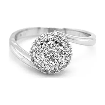 Prsten Zlatý Prsten s Diamanty 2010808