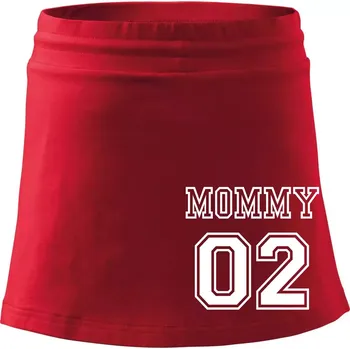 Dámská sukně Family Team - MOMMY - Sportovní sukně - two in one - L ( Červená )