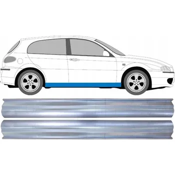 Prah karosérie Opravný plech prahu pro Alfa Romeo 147 2000-2010 / Levá + Pravá strana / Sada