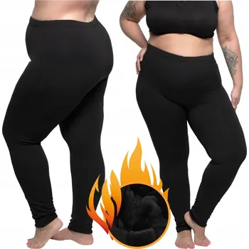 Dámské legíny Zateplené legíny Markal Černé s vysokým pasem, velikost 4XL/5XL, zeštíhlující