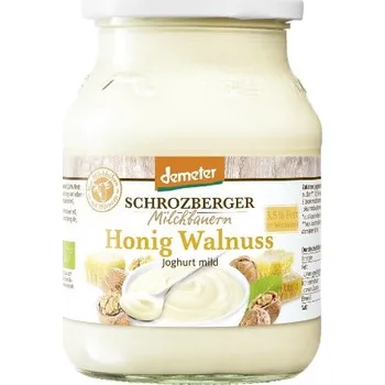 Schrozberger Milchbauern Schrozberger Sezónní jogurt med vlašský ořech&nbsp;500g bio DEMETER Množství: 3 ks