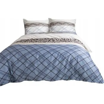 Povlečení Sada povlečení 160x200 SATÉN 100% BAVLNA vzor 1530/1, modrá barva