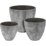 PROGARDEN Keramické květináče sada 3 ks šedá KO-066900340