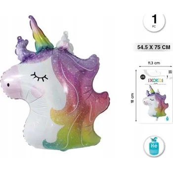 Balónek Fóliový balónek Jednorožec 54,5 x 75 cm (21x29'')