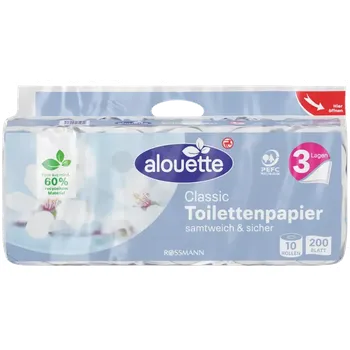 Toaletní papíry alouette Toaletní papír 3vrstvý 10 ks 246 m