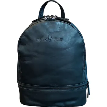 Městský batoh Green Wood dámský kožený batoh černý 202123 BLACK ELLA
