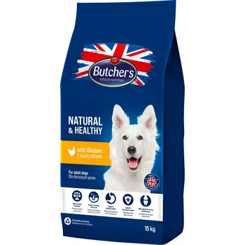 Krmivo pro psa Butcher's Natural&Healthy suché krmivo pro psy s kuřecím masem 15 kg