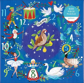 Galison Puzzle Dvanáct vánočních dnů 500 dílků - poškozený obal