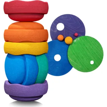 Dřevěná hračka balanční kameny Stapelstein x Grimms Set Classic