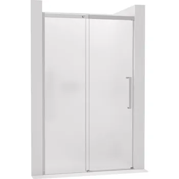 CERANO - Sprchové posuvné dveře Lantono - levá - 8 mm - Soft-Close - chrom, mléčné sklo - 170x195 cm