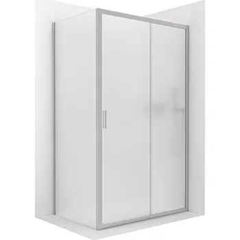 CERANO - Sprchový kout Varone LINE L/P - 6 mm - chrom, mléčné sklo - 140x70 cm - posuvný