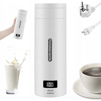 Rychlovarná konvice PŘENOSNÁ RYCHLOVARNÁ KONVICE Z NEREZOVÉ OCELI 380ML S LCD DISPLEJEM