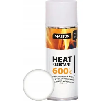 Barva ve spreji Barva žáruvzdorná motorová Maston 600c 400 ml bílá