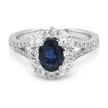 Prsten Zlatý Prsten Crivelli se Safírem a Diamanty 2011527