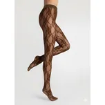 Dámské punčochové kalhoty Donatella I 5000 Černá vzor - Fiore černá vzor M