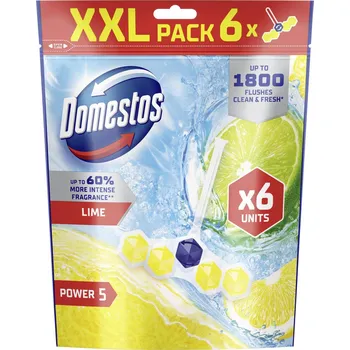 WC čistič DOMESTOS Power 5 Limetka 6 × 50 g