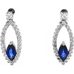 Zlaté Náušnice se Safíry a Diamanty 2020208