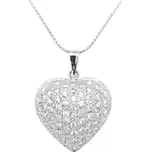 Přívěsek Srdce se Zirkony z Bílého Zlata 7151025