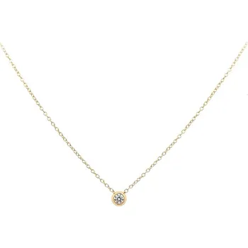 Náhrdelník Zlatý Náhrdelník Solitér se Zirkonem 7040364