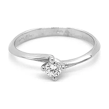 Prsten Zlatý Zásnubní Prsten s Diamantem 2011040