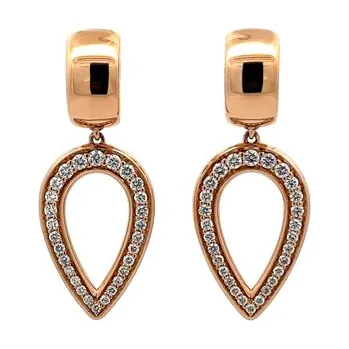 Náušnice Zlaté Visací Náušnice s Diamanty 2020892