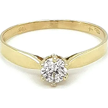 Prsten Zlatý Zásnubní Prsten se Zirkonem 7131074