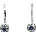 Zlaté náušnice se safíry a diamanty 2020557