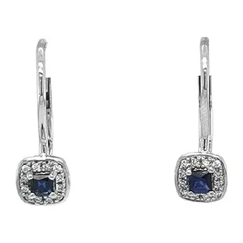 Náušnice Zlaté náušnice se safíry a diamanty 2020557