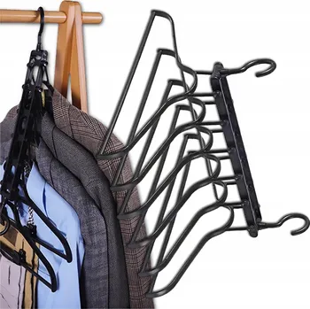 Věšák SKLÁDACÍ VĚŠÁKY NA OBLEČENÍ Do skříně Věšák na 6 kusů