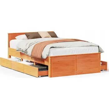 Postel Jednolůžková dřevěná postel VidaXL 120x190 borovice