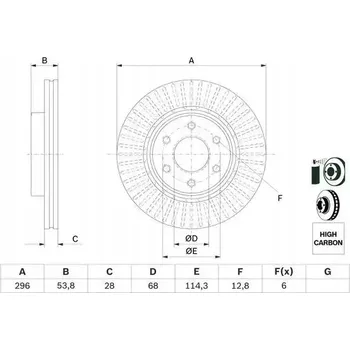 Brzdový kotouč Bosch 0 986 479 E35 Brzdový kotouč
