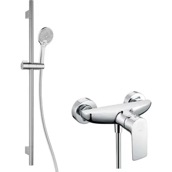 Sprchový set kielle Vega - Sprchový set s baterií, tyčí, hadicí a sprchovou hlavicí EcoSpare, chrom 20618SN50