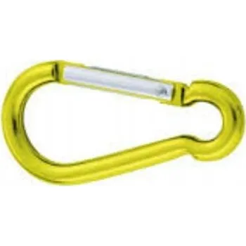 Hliníková karabina 5 x 50mm, žlutá / balení 1 ks