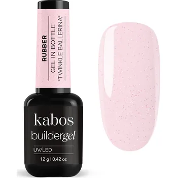 Lak na nehty Kabos Stavební gel kaučukový Rubber Gel v lahvičce UV/LED růžový 12 g