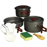 NATUREHIKE Naturehike Sada hliníkového nádobí - Kompaktní a nelepivá ŠEDÁ