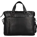 Luxusní kožená taška na notebook Bellugio Nogira, černá