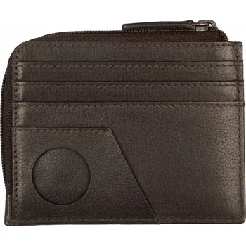 Peněženka Kožené pouzdro na karty s RFID Tom Tailor Bela 011286 tmavě hnědé, TOM TAILOR