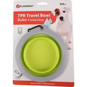 Miska pro psa FLAMINGO CESTOVNÍ MISKA BUBO 625ml SILIKONOVÁ