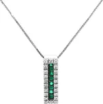 Zlatý Přívěsek se Smaragdy a Diamanty 2050187