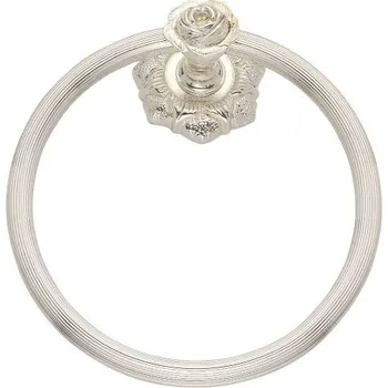 Držák na ručník Kruh na ručník Rustik se stříbrným potahem