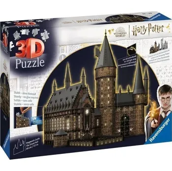 3D puzzle 3D Puzzle: Harry Potter Bradavický hrad/Velká síň 540 dílků (noční edice)