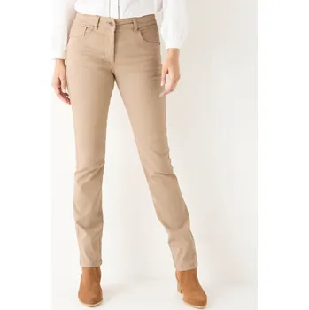 Dámské kalhoty Rovné kalhoty, pro vyšší postavu béžová 36