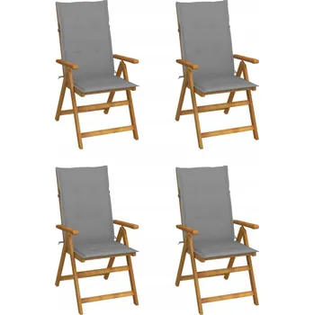 Zahradní židle VidaXL dřevěná šedá