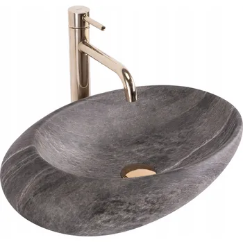 Umyvadlo REA UMYVADLO ROXY A STONE TMAVĚ ŠEDÉ - NA DESKU
