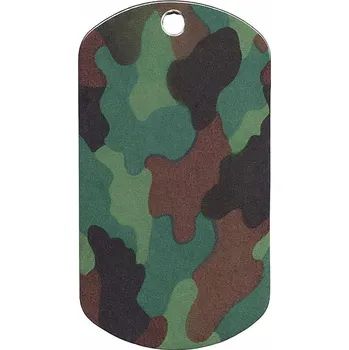 Vojenské psí známky ID známka woodland